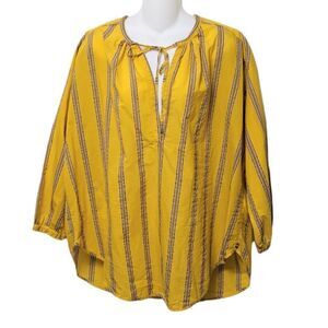 OTTOD'AME Linen Striped Loose Blouse 2